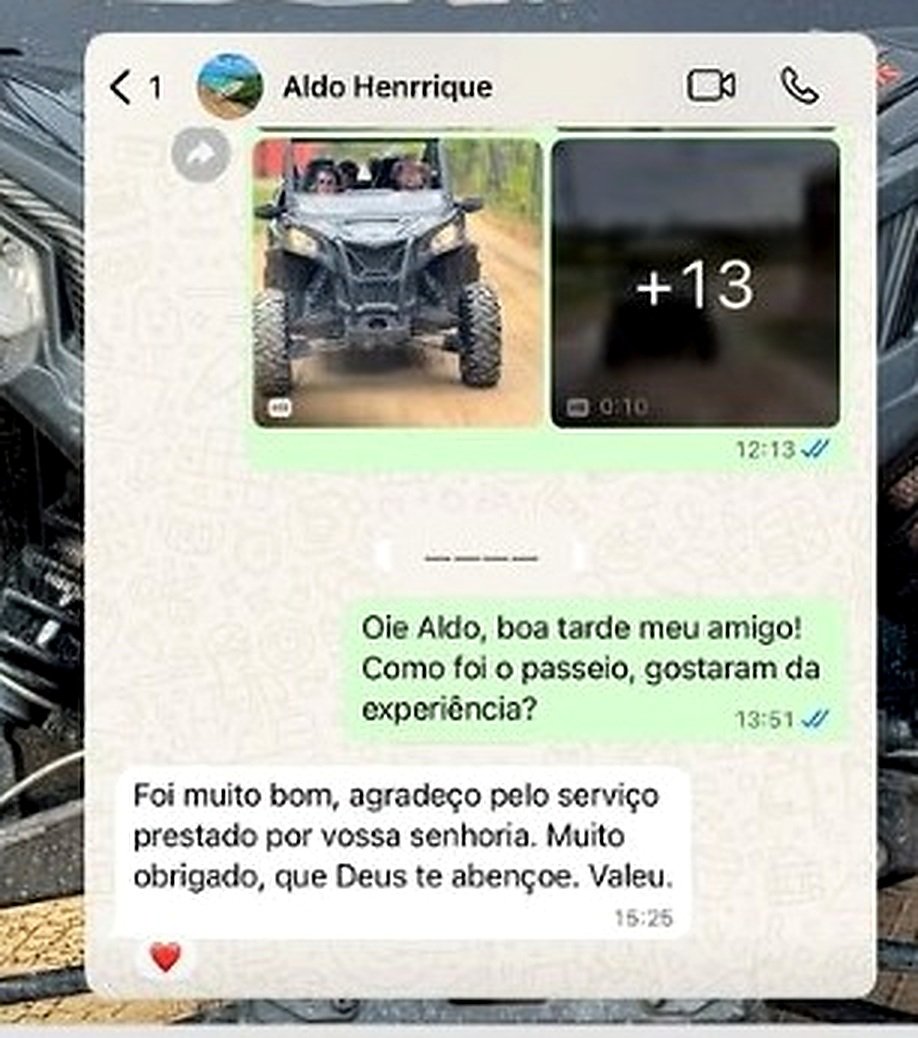Print de feedback real de cliente da Localiza Morro