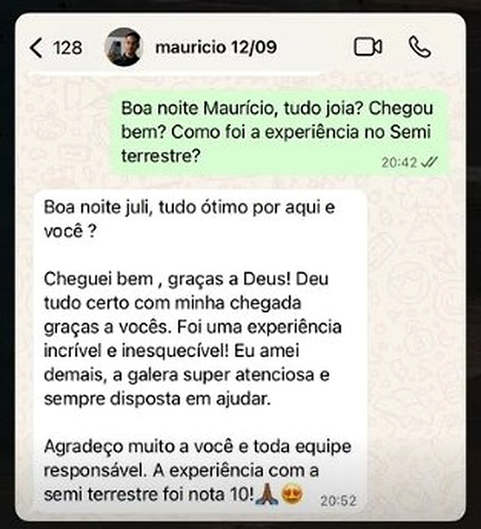 Print de feedback real de cliente da Localiza Morro