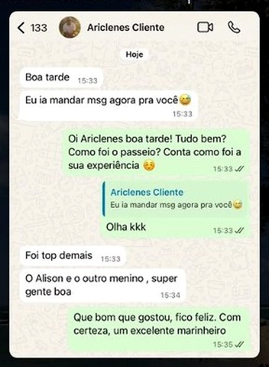 Print de feedback real de cliente da Localiza Morro