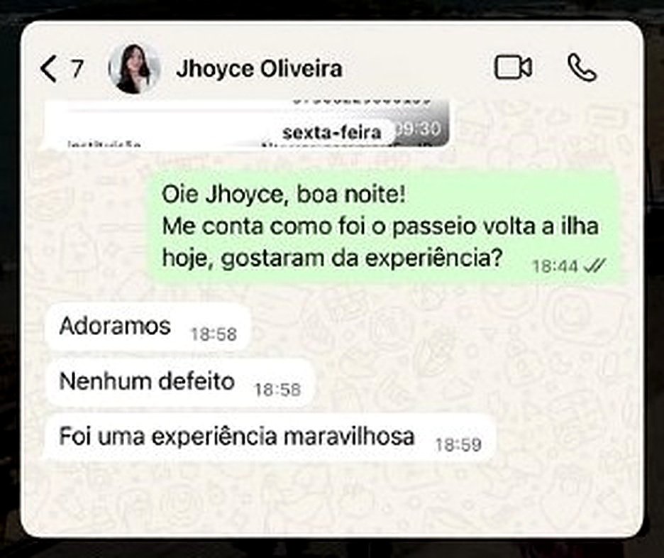 Print de feedback real de cliente da Localiza Morro
